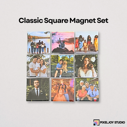 Classic Square Photo Magnet Set
