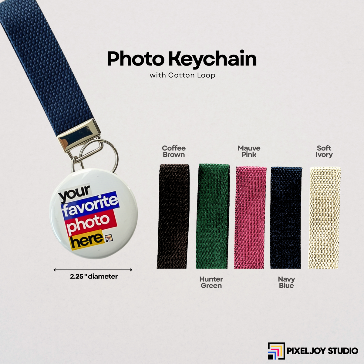 Cotton Loop Photo Keychain (Made On-Site)