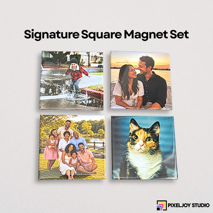 Signature Square Photo Magnet Set
